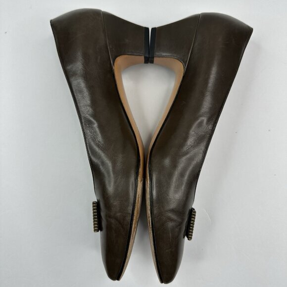 Salvatore Ferragamo Women’s Brown Canora Designer‎ Leather Pump US 7.5 B - Picture 5 of 16